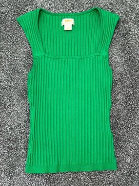 Maeve by Anthropologie Green Summer Top